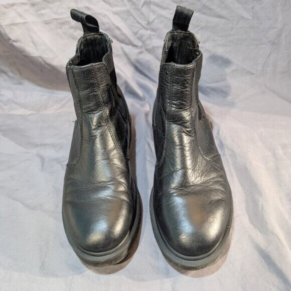 Dr. Martens Shoes - Dr Martens Black Leather 2976 Chelsea Slip On Boots Women Size 8